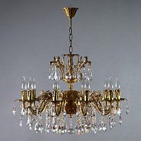 подвесная люстра ambiente granada 2118/10 ab tear drop бронза в Нижнекамске