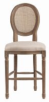 барный стул vintage french round cane back кремовый лен в Нижнекамске