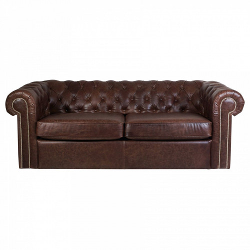 диван chesterfield прямой темно-коричневый в Нижнекамске