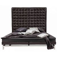 кровать двуспальная 180х200 коричневая из экокожи boss bed в Нижнекамске