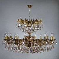 подвесная люстра ambiente leon 2128/16 pb tear drop бронза в Нижнекамске