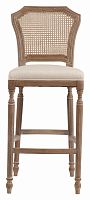 барный стул vintage french nailhead cane back кремовый лен в Нижнекамске
