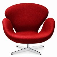 кресло swan chair темно-красное в Нижнекамске