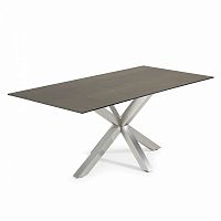 стол arya 200x100 st стальной матовый mos c795k09 от la forma (ex julia grup) в Нижнекамске