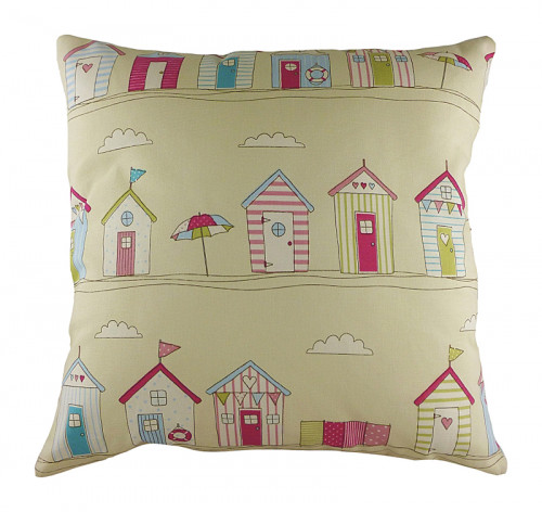 подушка с принтом beach huts pink в Нижнекамске
