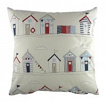 подушка с принтом beach huts blue в Нижнекамске