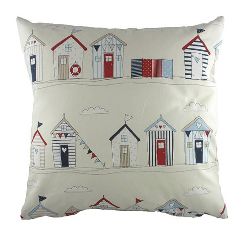 подушка с принтом beach huts blue в Нижнекамске