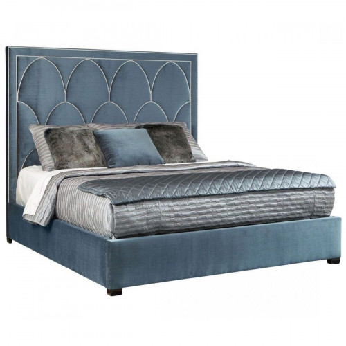 кровать двуспальная 160х200 голубая petals queen в Нижнекамске