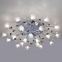 потолочная светодиодная люстра eurosvet florescence 80114/21 хром/белый в Нижнекамске