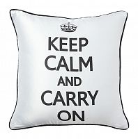 подушка с надписью keep calm and carry on в Нижнекамске