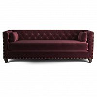 диван chesterfield florence трехместный прямой бордовый в Нижнекамске