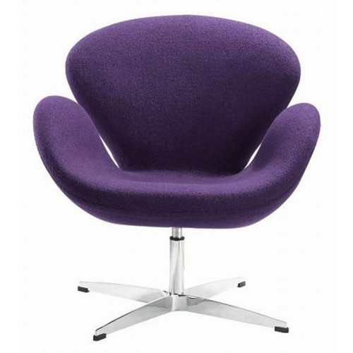 кресло swan chair шерсть фиолетовое в Нижнекамске