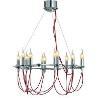 подвесная люстра divinare capillari 8777/02 lm-12 красная в Нижнекамске