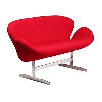 диван swan sofa прямой красный в Нижнекамске