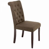 стул деревянный amelia dark walnut / fabric brown в Нижнекамске