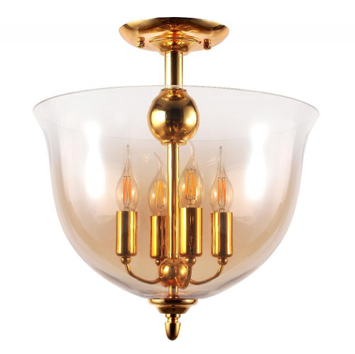 потолочный светильник crystal lux atlas pl4 gold в Нижнекамске