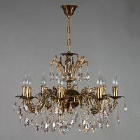 подвесная люстра ambiente granada 2118/8 pb tear drop бронза в Нижнекамске