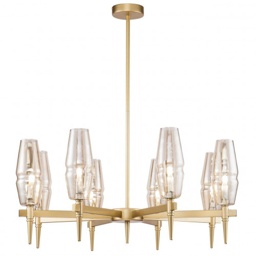 подвесная люстра maytoni lita h002pl-08g янтарная в Нижнекамске