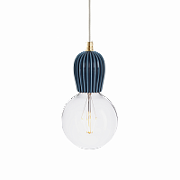 подвесной светильник keramik rib indigo brass в Нижнекамске