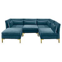 диван zara sectional угловой синий в Нижнекамске
