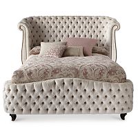 кровать двуспальная 180х200 бежевая из велюра berlinda в Нижнекамске