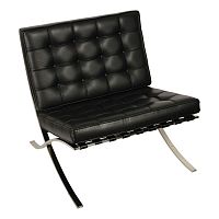 кресло barcelona style chair черное в Нижнекамске