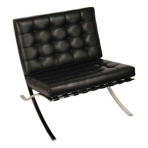 кресло barcelona style chair черное в Нижнекамске