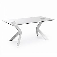 стол virginia 180x90 хром clear c103c07 от la forma (ex julia grup) в Нижнекамске