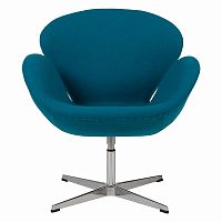 кресло swan chair темно-голубое в Нижнекамске