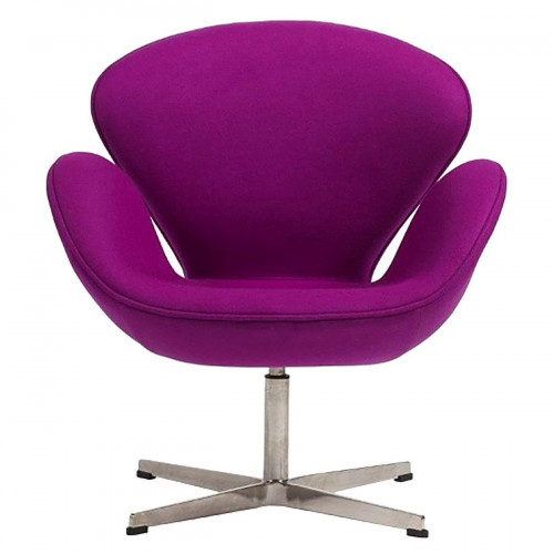 кресло swan chair кашемир лиловое в Нижнекамске