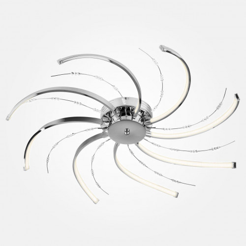 потолочная светодиодная люстра eurosvet twist 90054/8 хром в Нижнекамске