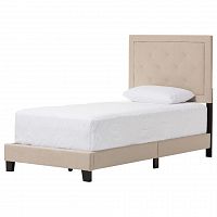 кровать paris linen upholstered beige 140х200 в Нижнекамске