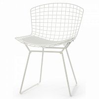 стул bertoia side кожаный standart белый в Нижнекамске