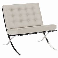 кресло barcelona chair молочное в Нижнекамске