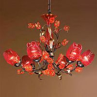 люстра 6755/8 v0889 от mm lampadari коричневая/красная в Нижнекамске