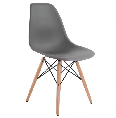 стул деревянный pc-015 серый (eames style) в Нижнекамске