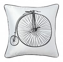 подушка с ретро-велосипедом retro bicycle white в Нижнекамске