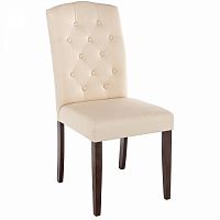 стул деревянный menson dark walnut / fabric cream в Нижнекамске