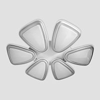 потолочная светодиодная люстра ambrella light orbital granule fg1014/6 wh/sl 410w d1040*800 в Нижнекамске