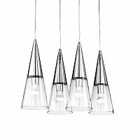 дизайнерский подвесной светильник ideal lux cono sb3 cromo в Нижнекамске