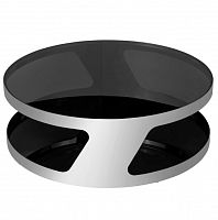 столик журнальный circle black серебряный , чёрный в Нижнекамске