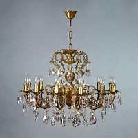 подвесная люстра ambiente alicante 8888/12 ab tear drop бронза в Нижнекамске