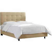 кровать двуспальная 160х200 бежевая alice tufted beige в Нижнекамске