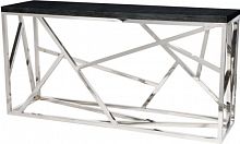 консоль geometric 180x50x90 хром, черная столешница в Нижнекамске