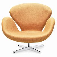 кресло swan chair коричневое в Нижнекамске