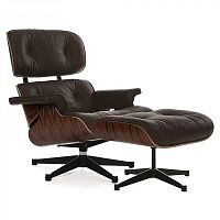 кресло eames style lounge chair палисандр коричневое в Нижнекамске