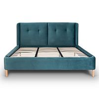 кровать двуспальная 180х200 из велюра бирюзовая brighton в Нижнекамске