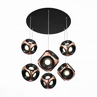 подвесная светодиодная люстра st luce cratere sl948.303.07 черная в Нижнекамске