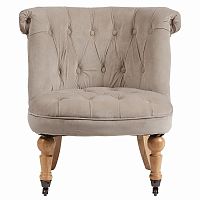 кресло amelie french country chair серо-бежевое в Нижнекамске