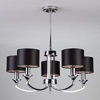подвесная люстра eurosvet diana 60067/5 хром черная в Нижнекамске
